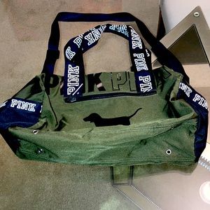 Pink Victoria secret duffel bag